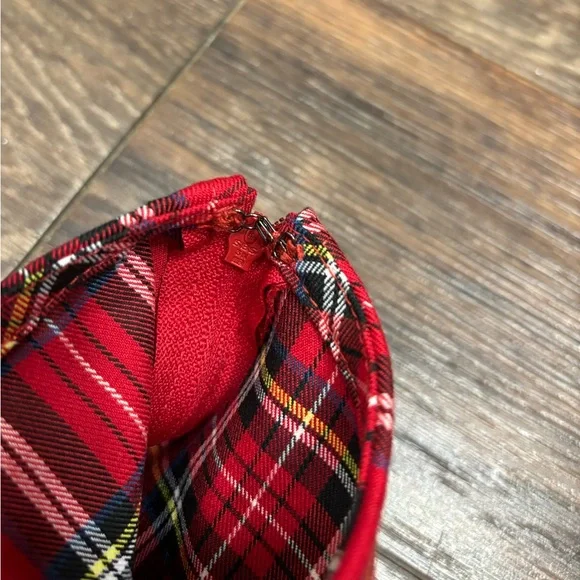 Social Collison Plaid Pleated Skirt with bows Size M - Picture 13 of 13